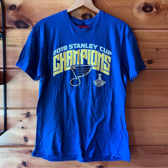 STL Blues Stanley cup 2019 shirt St.Louis Tshirt Binnington number 50 - Picture 1 of 4